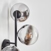 Gastor Wandleuchte Glas 15 cm Chrom, Klar, Rauchfarben, 3-flammig