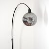 Ripoll Stehleuchte Glas 25 cm Schwarz, 1-flammig