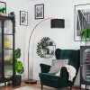 Bassagoda Bogenstehlampe 35 cm Kupferfarben, Schwarz, 1-flammig, Stoff-Lampenschirm
