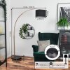 Bassagoda Bogenstehlampe 35 cm Kupferfarben, Schwarz, 1-flammig, Stoff-Lampenschirm