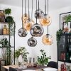 Ripoll Hängeleuchte Glas 20 cm, 25 cm Naturfarben, Schwarz, 8-flammig