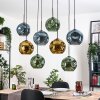 Ripoll Hängeleuchte Glas 25 cm Naturfarben, Schwarz, 8-flammig