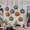 Ripoll Hängeleuchte Glas 25 cm Naturfarben, Schwarz, 8-flammig