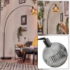 Ripoll Bogenlampe Glas 20 cm Schwarz, 1-flammig