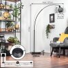 Ripoll Bogenlampe Glas 20 cm Schwarz, 1-flammig