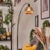 Ripoll Bogenlampe Glas 20 cm Schwarz, 1-flammig