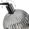 Ripoll Stehleuchte Glas 20 cm Schwarz, 1-flammig