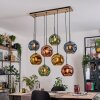 Ripoll Hängeleuchte Glas 25 cm Naturfarben, Schwarz, 8-flammig