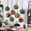 Ripoll Hängeleuchte Glas 25 cm Naturfarben, Schwarz, 8-flammig