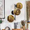 Ripoll Wandleuchte Glas 15 cm Gold, 3-flammig