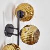 Ripoll Wandleuchte Glas 15 cm Gold, 3-flammig