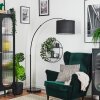Bassagoda Bogenstehlampe 40 cm Schwarz, 1-flammig, Stoff-Lampenschirm