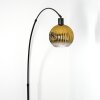 Ripoll Bogenleuchte Glas 20 cm Schwarz, 1-flammig