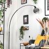 Ripoll Bogenstehlampe Glas 20 cm Schwarz, 1-flammig