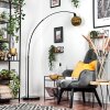 Ripoll Bogenlampe Glas 20 cm Schwarz, 1-flammig