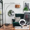 Cando Bogenlampe 35 cm Chrom, Schwarz, 1-flammig
