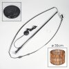 Cando Stehleuchte 35 cm Chrom, Schwarz, 1-flammig