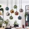 Ripoll Hängeleuchte Glas 20 cm Naturfarben, Schwarz, 8-flammig