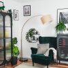 Soungou Bogenlampe 38 cm Kupferfarben, Schwarz, 1-flammig, Stoffschirm