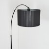 Soungou Bogenleuchte 38 cm Schwarz, 1-flammig, Stoff-Lampenschirm