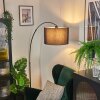 Soungou Bogenleuchte 38 cm Schwarz, 1-flammig, Stoff-Lampenschirm