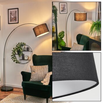 Bassagoda Stehleuchte 35 cm Chrom, Schwarz, 1-flammig