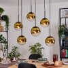 Gastor Hängeleuchte Glas 20 cm Gold, Klar, 6-flammig