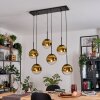 Gastor Hängeleuchte Glas 20 cm Gold, Klar, 6-flammig