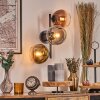 Koyoto Wandleuchte Glas 15 cm Gold, Klar, Kupferfarben, Rauchfarben, 3-flammig