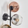 Koyoto Wandleuchte Glas 15 cm Gold, Klar, Kupferfarben, Rauchfarben, 3-flammig