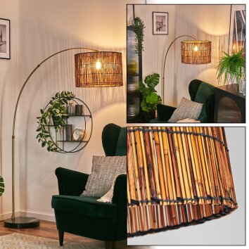 Cando Bogenlampe 40 cm Messing, Schwarz, 1-flammig