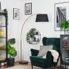 Bassagoda Bogenstehlampe 45 cm Kupferfarben, Schwarz, 1-flammig, Stoffschirm