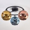 Ripoll Deckenleuchte Glas 15 cm Blau, Gold, Kupferfarben, 3-flammig