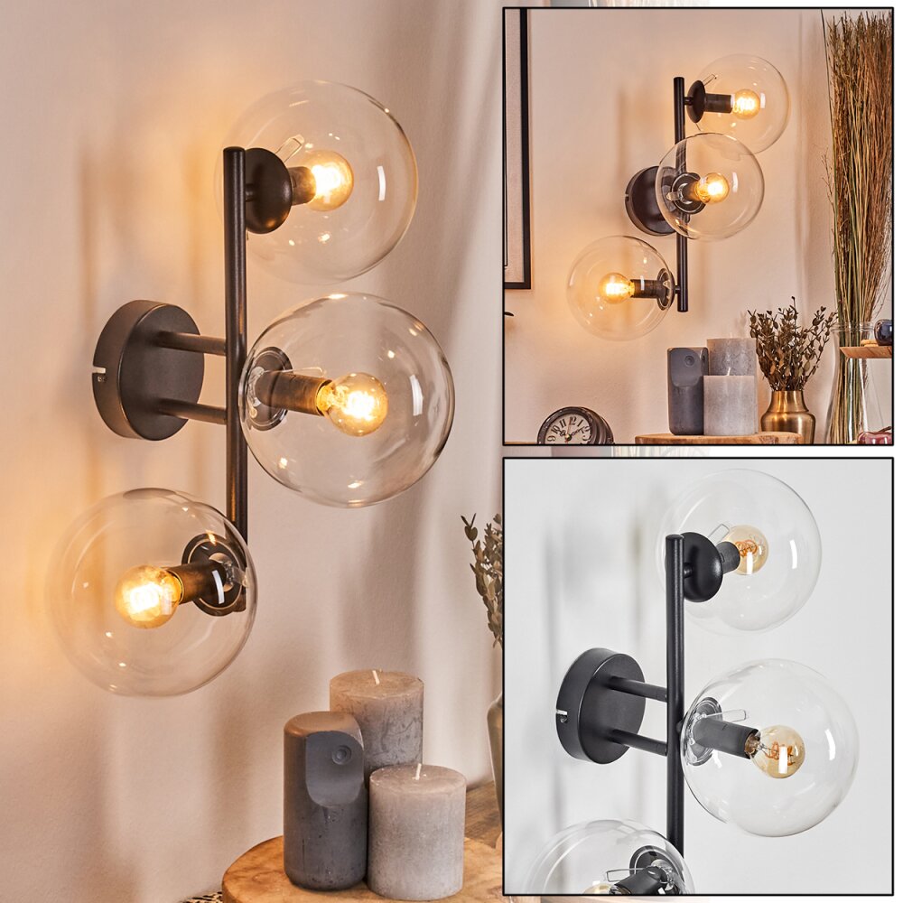 Gastor Wandleuchte Glas 15 cm Klar, 3-flammig main product photo