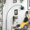 Ripoll Bogenlampe Glas 20 cm Schwarz, 1-flammig