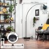 Ripoll Bogenlampe Glas 20 cm Schwarz, 1-flammig