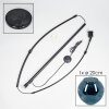 Ripoll Bogenlampe Glas 20 cm Schwarz, 1-flammig