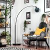 Ripoll Bogenlampe Glas 20 cm Schwarz, 1-flammig