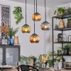 Koyoto Hängeleuchte Glas 15 cm Blau, Grün, Kupferfarben, 4-flammig