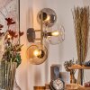 Koyoto Wandleuchte Glas 15 cm Gold, Schwarz, 3-flammig
