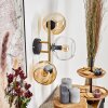 Koyoto Wandleuchte Glas 15 cm Gold, Schwarz, 3-flammig