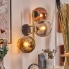 Koyoto Wandleuchte Glas 15 cm Gold, Schwarz, 3-flammig