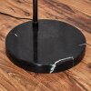 Bassagoda Bogenlampe 35 cm Chrom, Schwarz, 1-flammig, Stoffschirm