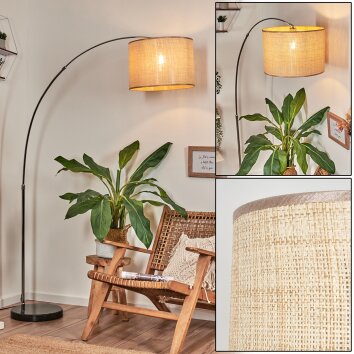 Sabadim Stehleuchte 40 cm Chrom, Schwarz, 1-flammig