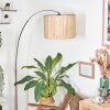 Bongal Bogenlampe 40 cm Chrom, Schwarz, 1-flammig, Stoff-Lampenschirm