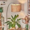 Bongal Bogenlampe 40 cm Chrom, Schwarz, 1-flammig, Stoff-Lampenschirm