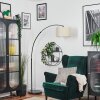 Bassagoda Bogenleuchte 35 cm Schwarz, 1-flammig, Stoffschirm