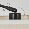 Bassagoda Bogenlampe 45 cm Schwarz, 1-flammig, Stoff-Lampenschirm