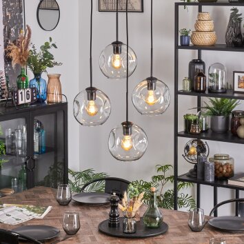 Ripoll Hängeleuchte Glas 20 cm Klar, 4-flammig