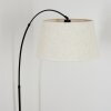 Bassagoda Bogenleuchte 45 cm Schwarz, 1-flammig, Stoffschirm